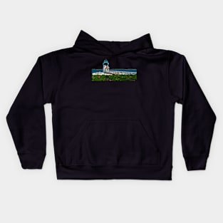 Brant Point Lighthouse Nantucket - Watercolor Effect Kids Hoodie